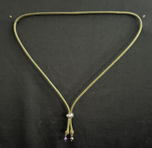 Load image into Gallery viewer, &quot;I&quot; CORD-IT Olive Green Faceted Glass Bead/Faceted Aurora Dangles