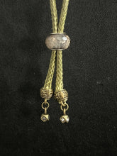Load image into Gallery viewer, &quot;I&quot; CORD-IT Olive Green Faceted Misty Glass Bead/Designer Crystal Dangles