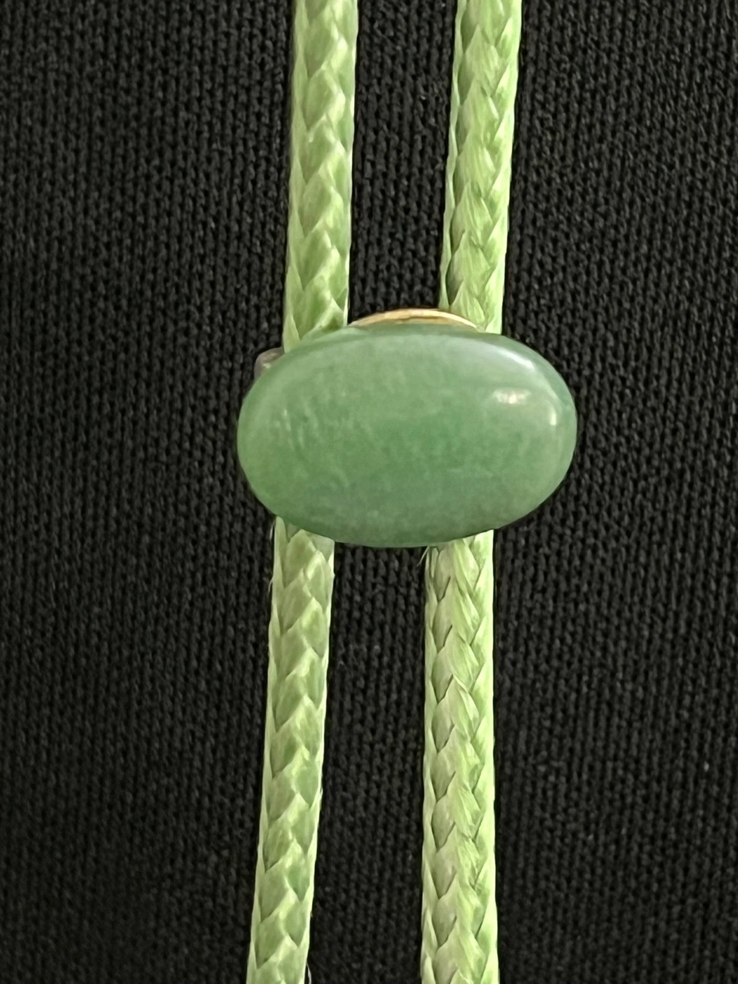 CORDIAL TIE Green CTG1 Oval Green Genuine Gemstone