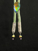 Load image into Gallery viewer, CORDIAL TIE Green CTG2 Aurora Green Synthetic Crystal