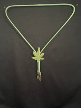 Load image into Gallery viewer, CORDIAL TIE Green CTG8 Crystallized Cannabis Leaf