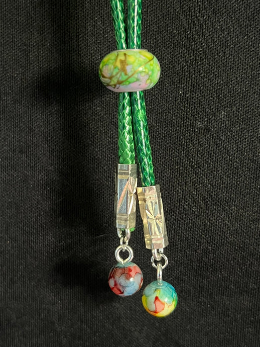 CORDIAL TIE Green CTG12 Marbleized Art Deco Sphere