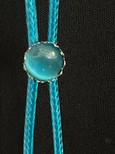 CORDIAL TIE Turquoise CTTQ4 Round  Glass Stone