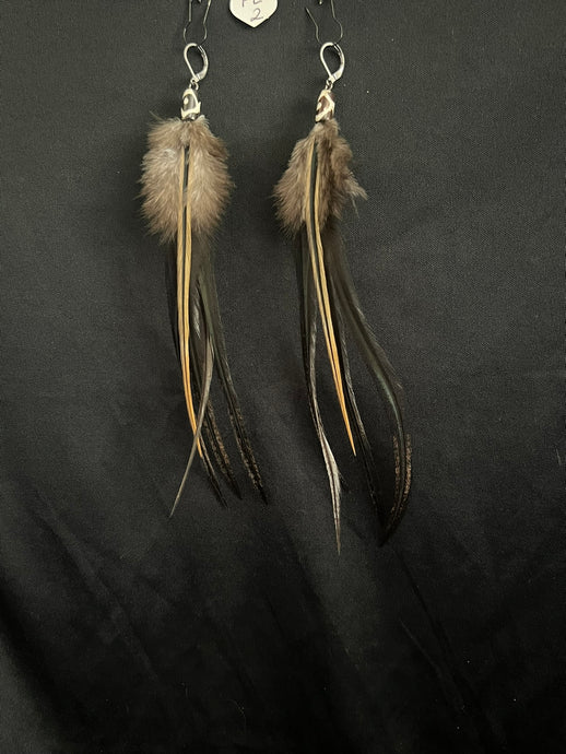 Feather Natural Stone Earrings 2