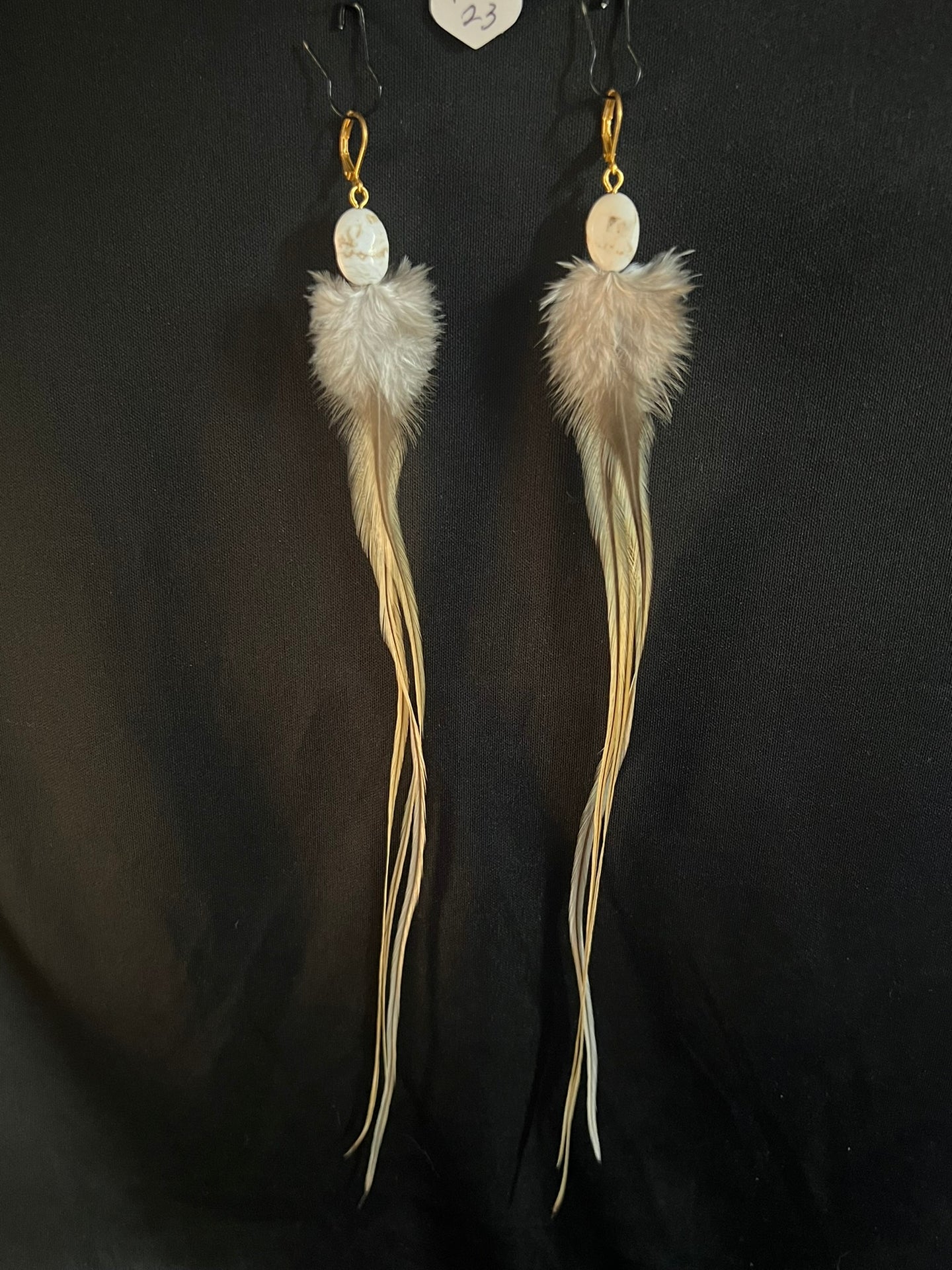 Feather Gemstone Earrings 23