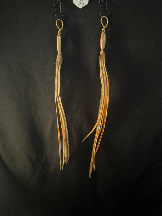 Feather Natural Stone Earrings 24