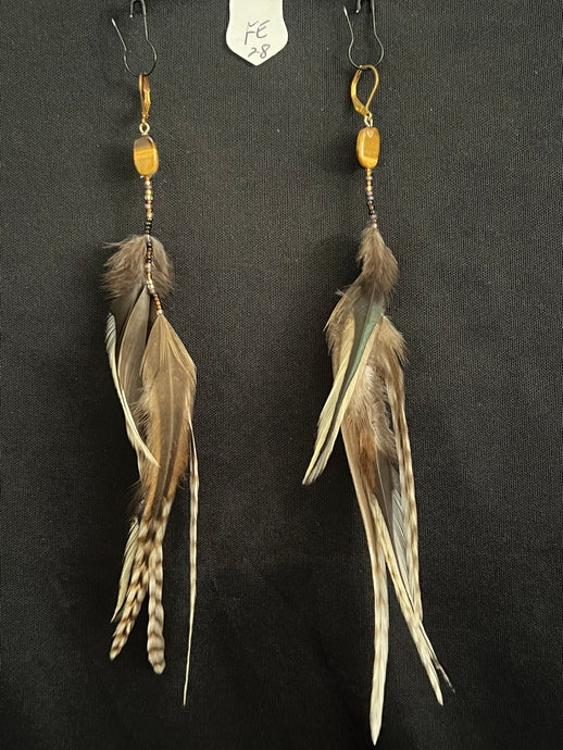 Feather Gemstone Earrings 28