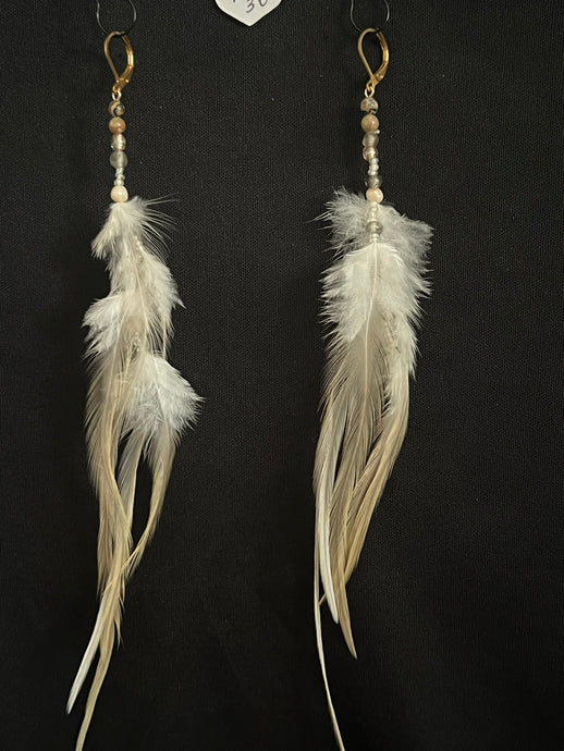 Feather Gemstone Earrings 30