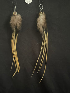 Feather Natural Stone Earrings 37