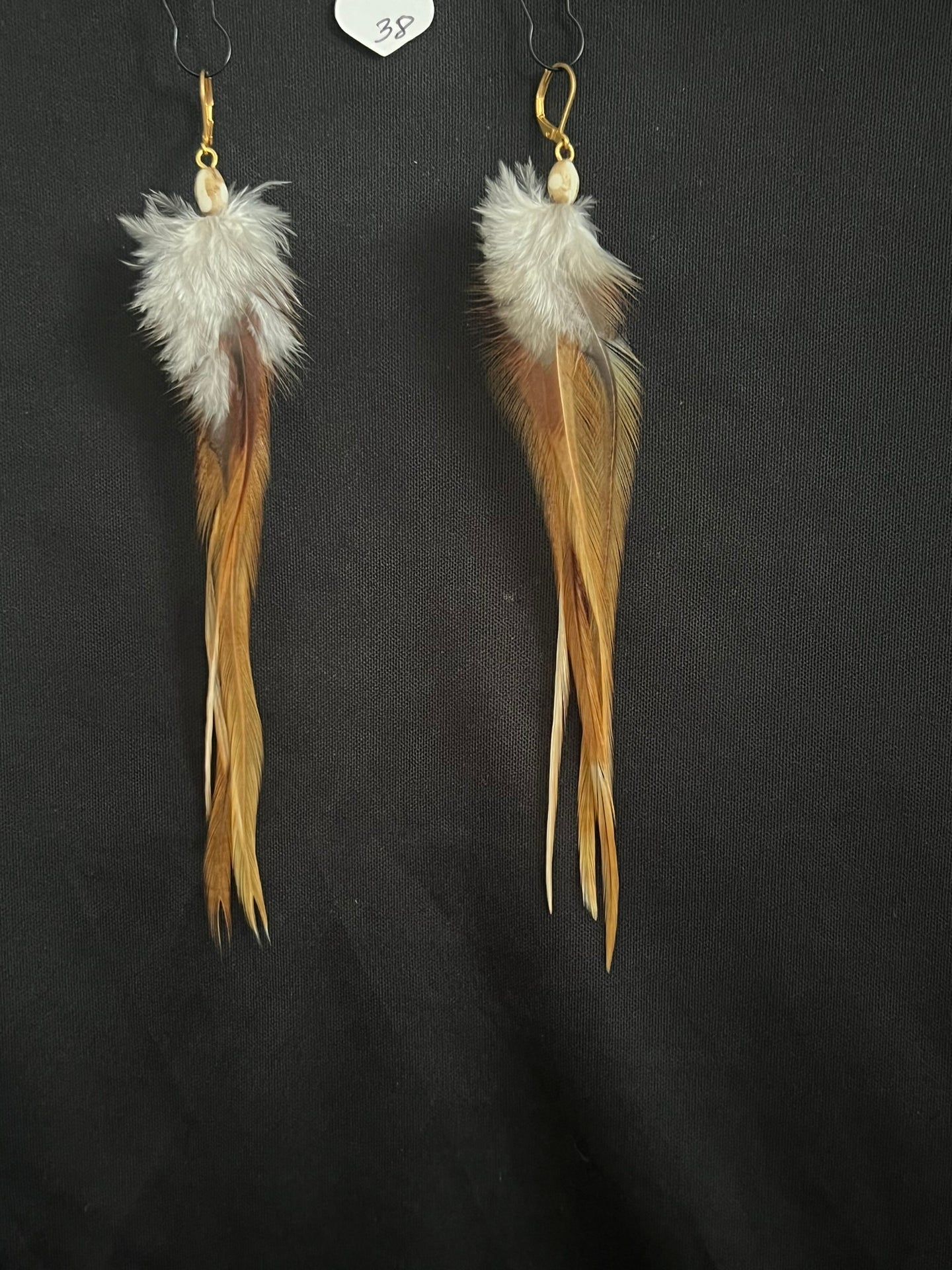 Feather Natural Stone Earrings 38