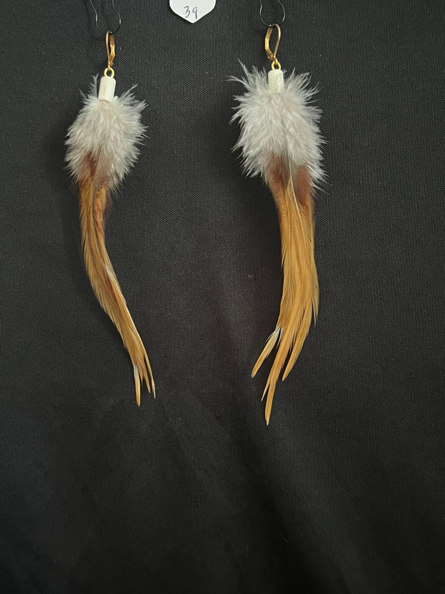 Feather Natural Stone Earrings 39