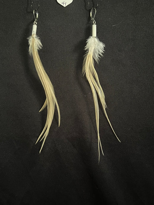 Feather Natural Stone Earrings 42