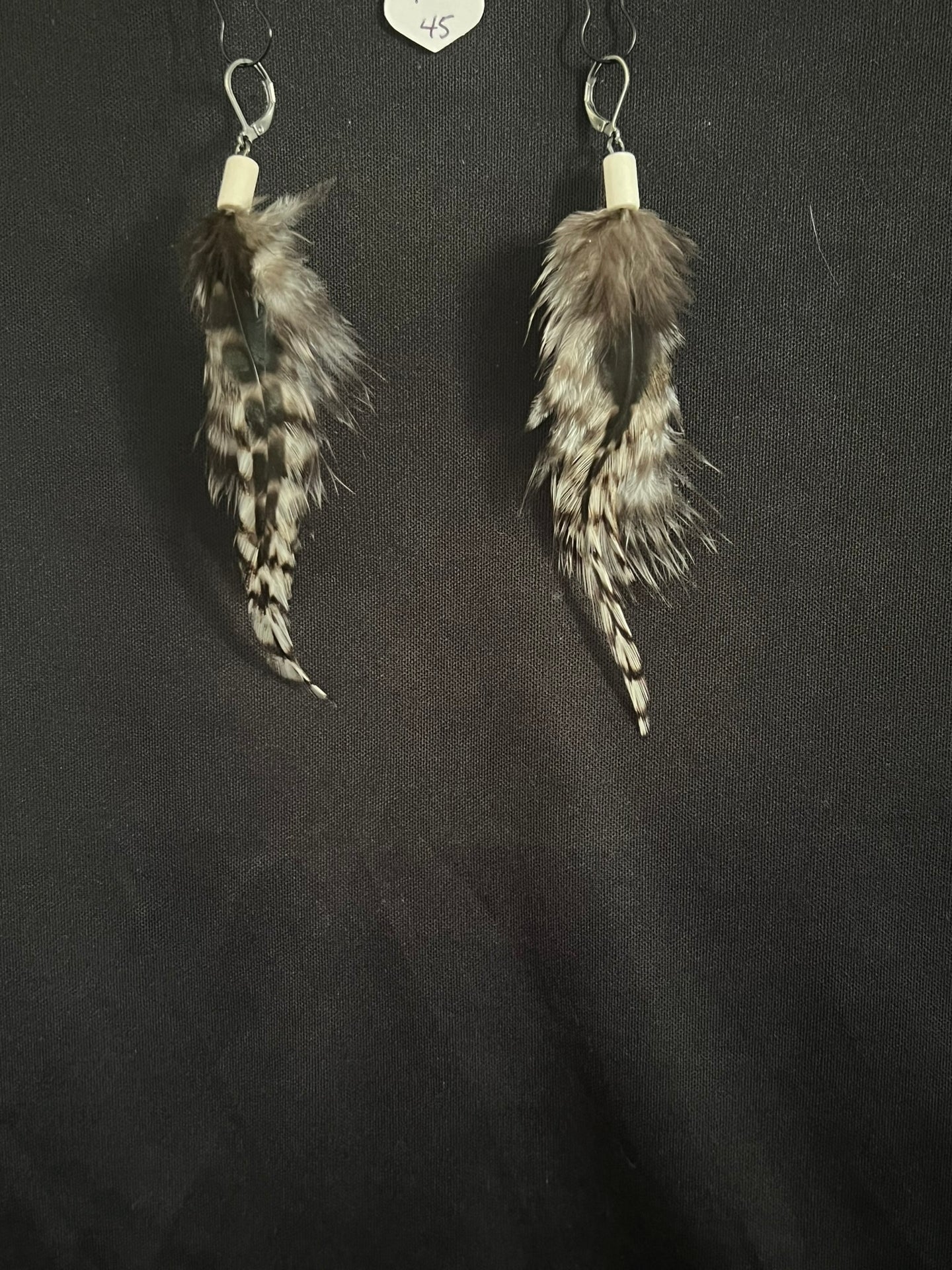 Feather Natural Stone Earrings 45