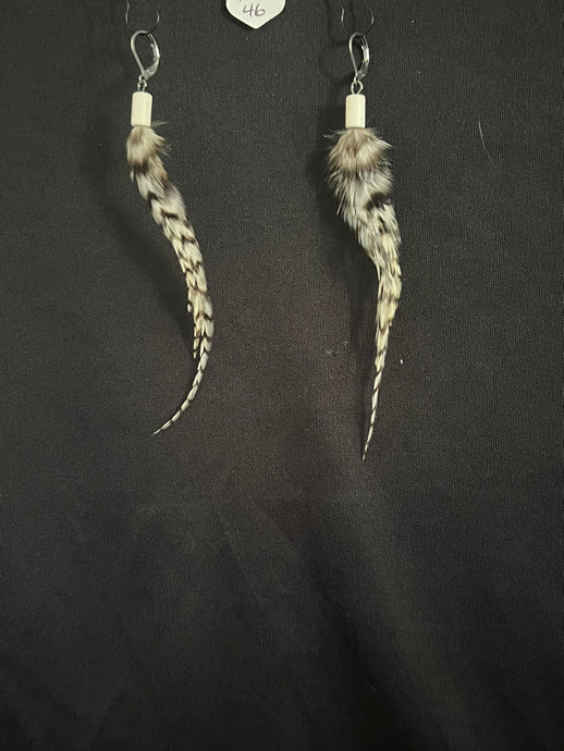 Feather Natural Stone Earrings 46