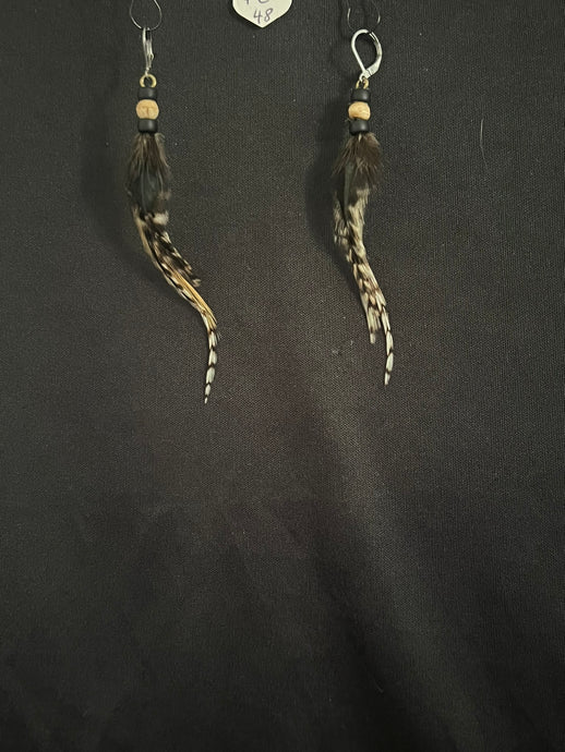 Feather Natural Stone Earrings 48