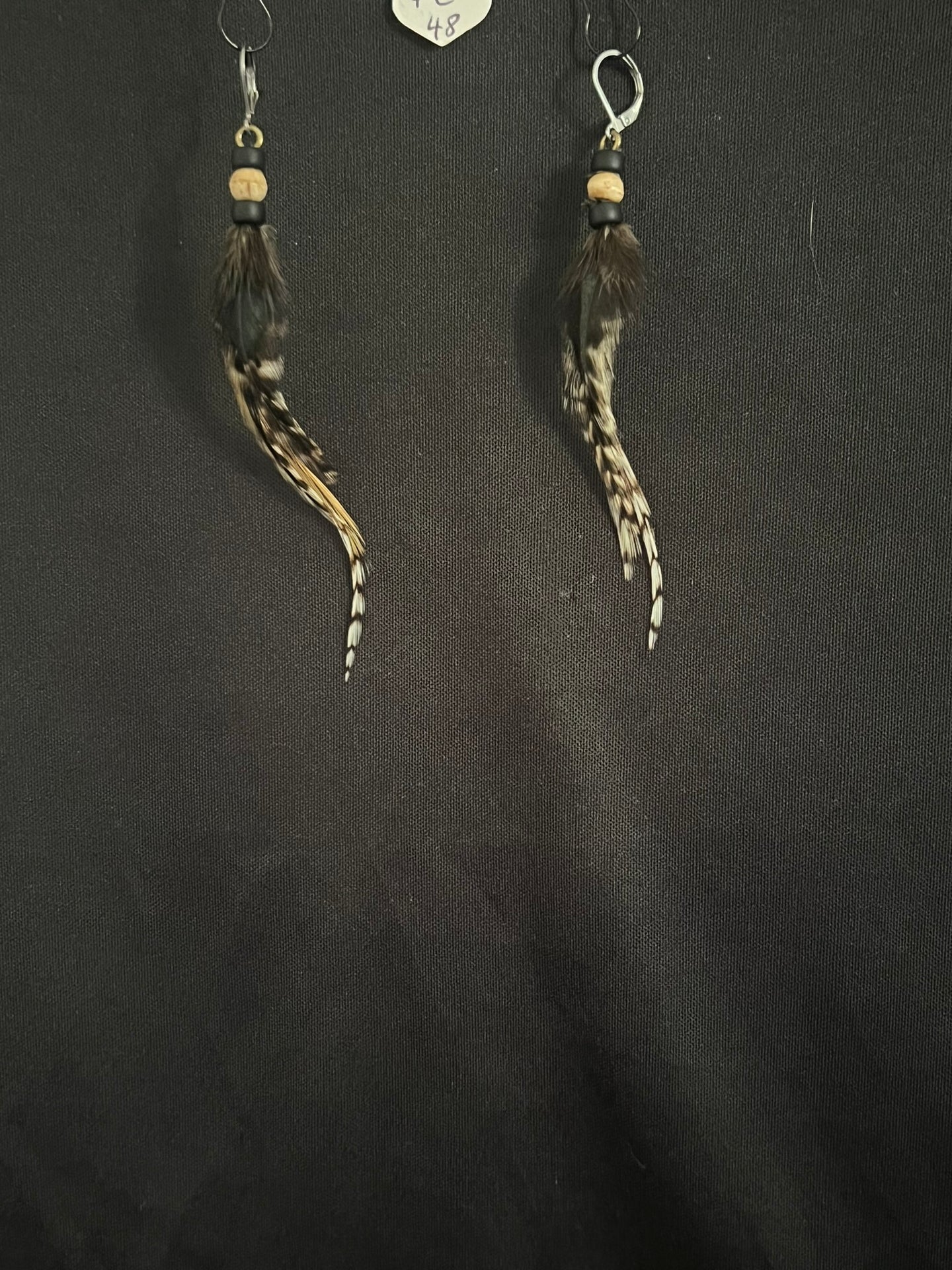 Feather Natural Stone Earrings 48