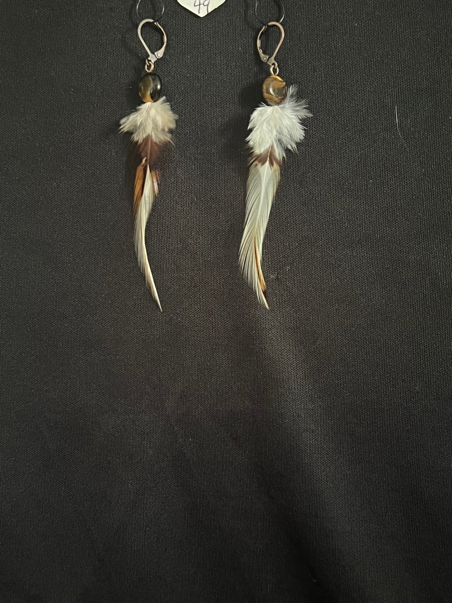 Feather Gemstone Earrings 49