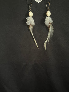 Feather Natural Gem Earrings 52