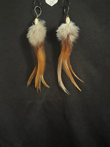 Feather Natural Gem Earrings 55