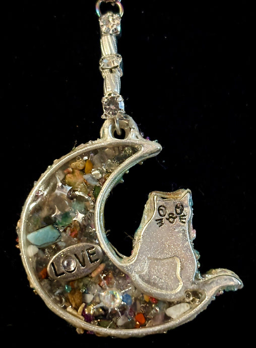 Orgonic Cat on a Crescent Moon 