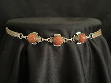 Load image into Gallery viewer, HUGGERBAND Sterling Silver Brown Goldstone