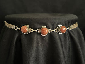 HUGGERBAND Sterling Silver Brown Goldstone