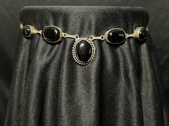 HUGGERBAND Sterling Silver Black Gemstones