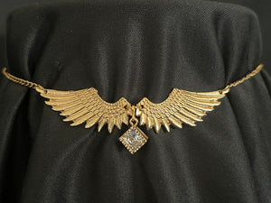 HUGGERBAND Gold Tone Crystal Wings