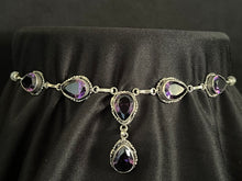 Load image into Gallery viewer, HUGGERBAND Sterling Silver Deep Amethyst Natural Gemstones