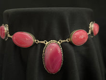 Load image into Gallery viewer, HUGGERBAND Sterling Silver Large Natural Pink Gemstones