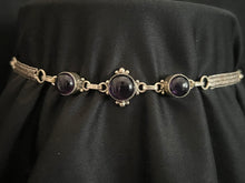 Load image into Gallery viewer, HUGGERBAND Sterling Silver Black Gemstones