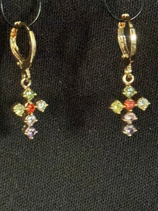 Earrings Gold Filled Crosses