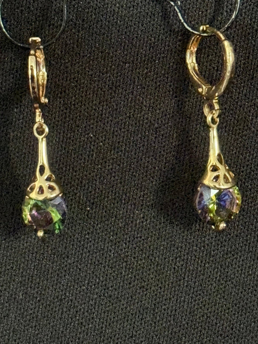 Earrings Gold Filled Drops Dark