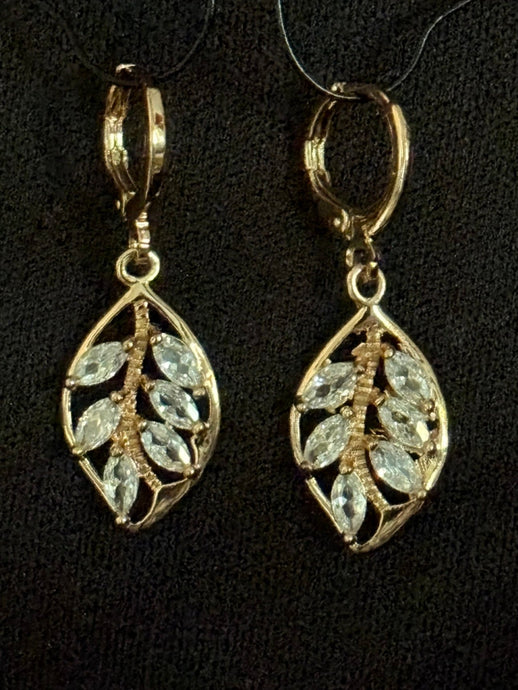 Earrings Gold Filled Leaves