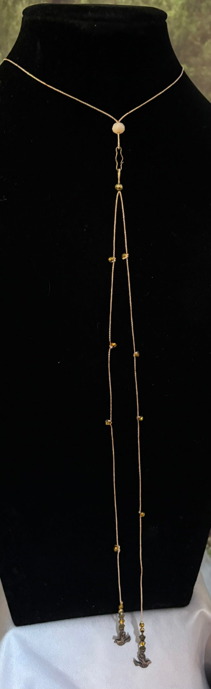 Jeweled XTension Special Edition DUO Copper Faceted Crystals on Copper Metallic Wrapped Super Strong Thread Includes matching XTension BAND-IT!  Your Choice of Instant END-ITs