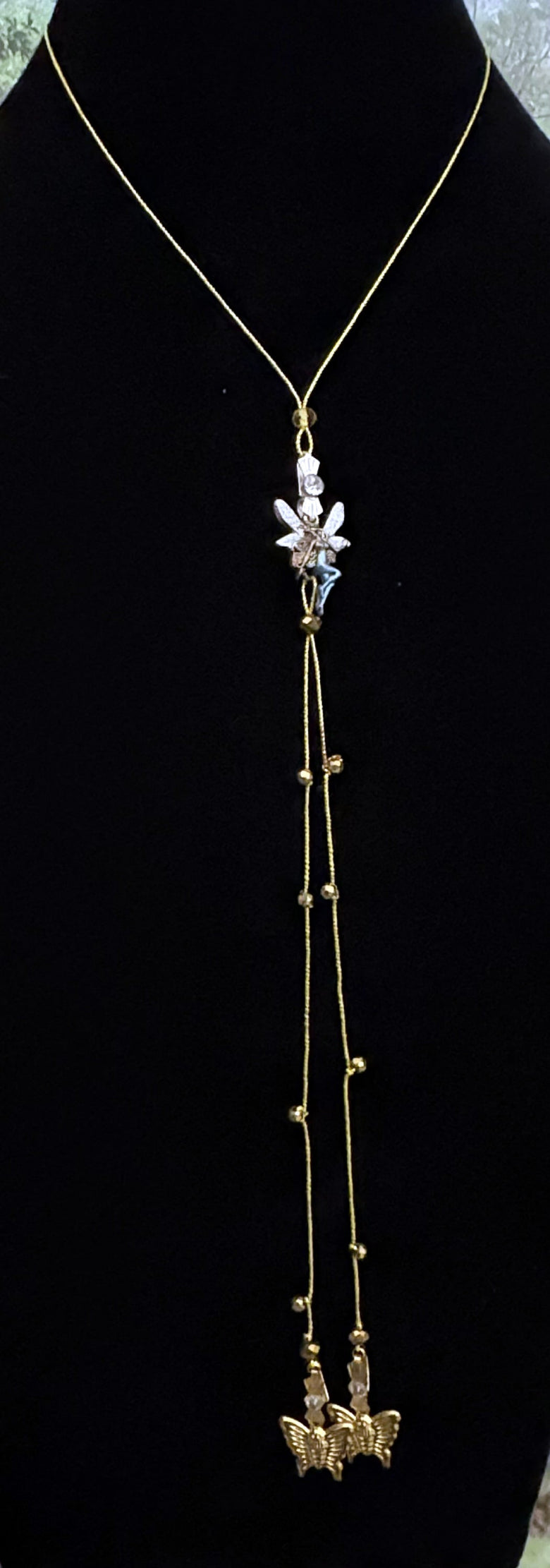 Jeweled XTension DUO Special Edition  Gold Faceted Crystals on Gold Metallic Wrapped Super Strong Thread Includes matching XTension BAND-IT!  Your Choice of Instant END-ITs