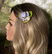 Load image into Gallery viewer, Faux Flower Blue &amp; Yellow Rosebud Duo &#39;Butterfly&#39;