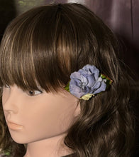 Load image into Gallery viewer, Faux Flower Blue &amp; Yellow Rosebud Duo &#39;Butterfly&#39;