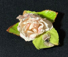 Load image into Gallery viewer, Faux Flower Pink Coral Rosebud Duo &#39;Butterfles&#39;