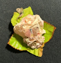 Load image into Gallery viewer, Faux Flower Pink Coral Rosebud Duo &#39;Butterfles&#39;