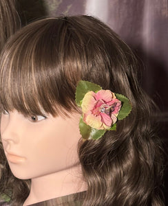 Faux Flower Radiant Gradient Pink Crystal Blossom 'Butterfly'