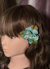 Load image into Gallery viewer, Faux Flower Teal Crystal Blossom &#39;Butterfly&#39;