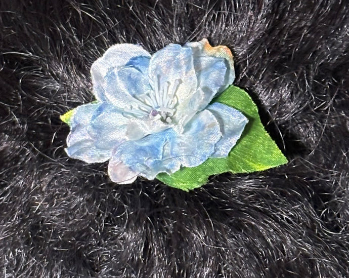 Faux Flower Baby Blue Crystal Blossom