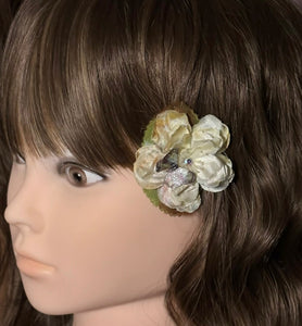 Faux Flower Hand Dyed Pastel Crystal Blossom 'Butterfly'