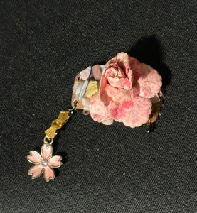 CLIP-IT Charming Attachment Pinky Flower Gemstone Setting & Flower