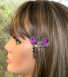 CLIP-IT Charming Attachment Cheery Pink RoseBuds Gemstone Setting & Colorful Feather
