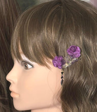 Load image into Gallery viewer, CLIP-IT Charming Attachment Cheery Pink RoseBuds Gemstone Setting &amp; Colorful Feather