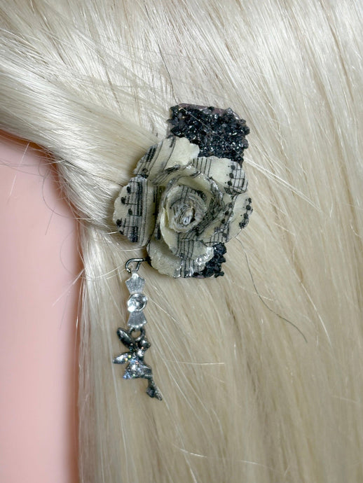 CLIP-IT Charming Attachment Musical Rose Bud Gemstone Setting & Fairy