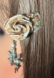 CLIP-IT Charming Attachment Warm Golden RoseBud Gemstone Setting & Fairy