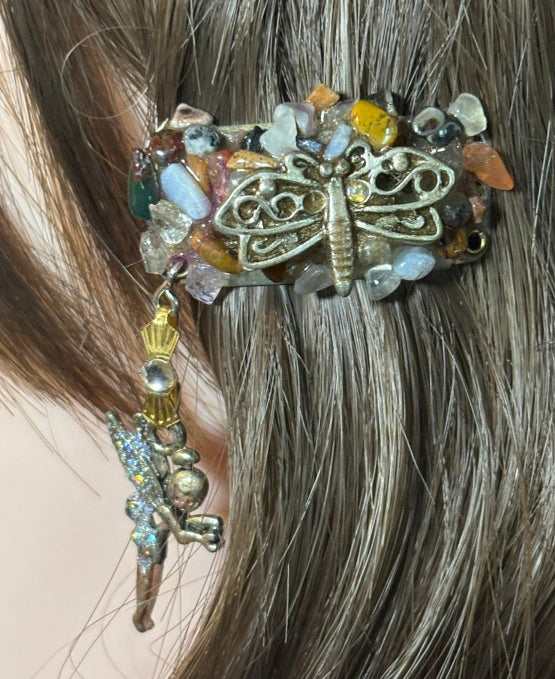 CLIP-IT Charming Attachment Dragonfly Gemstone Setting & Fairy